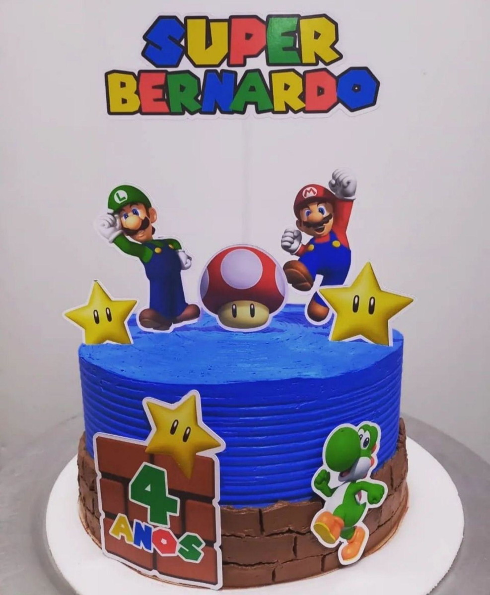 Bolo Decorado Super Mario