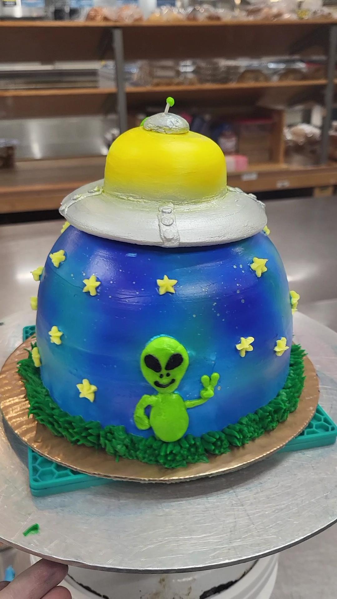 Alien Decorated Cake