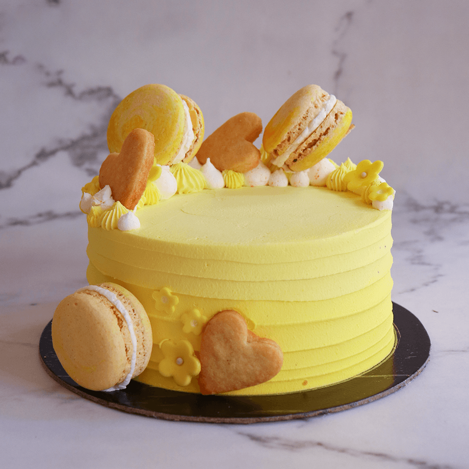 Yellow Decorated Cake