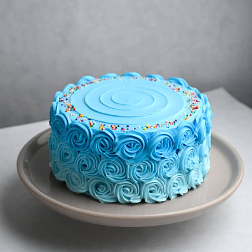 Blue Decorated Cake