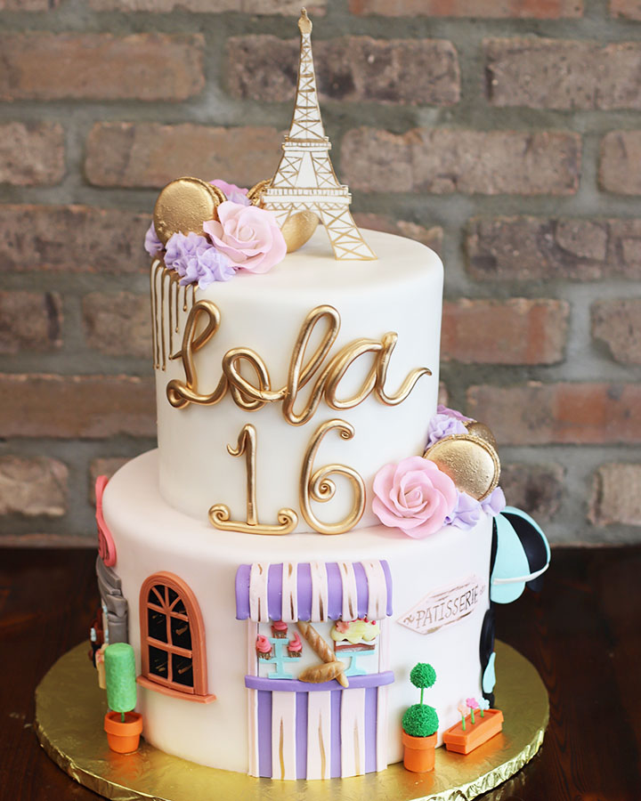 Paris decorated cake