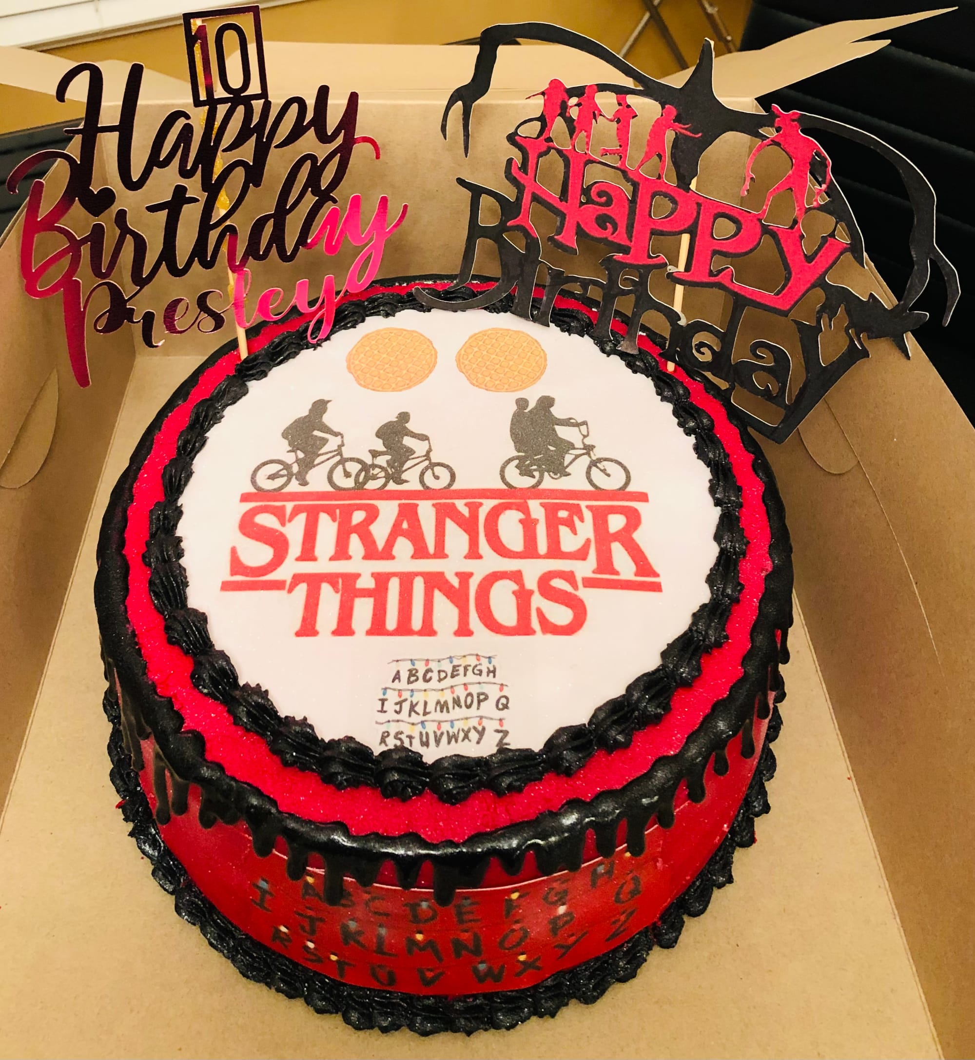 Stranger Things Decorated Cake