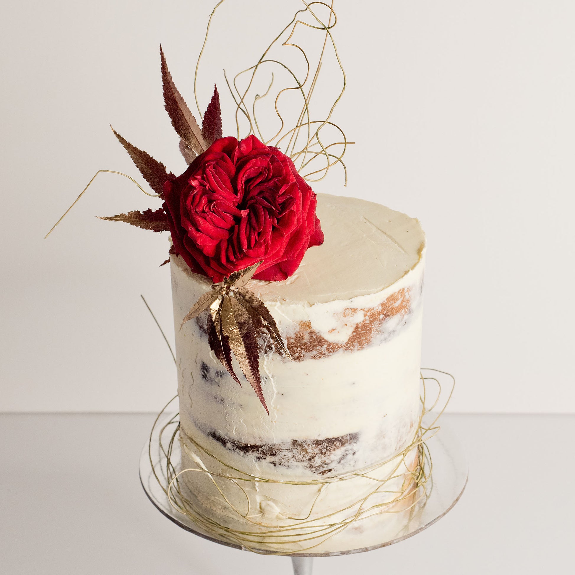 Decorated Red Roses Cake