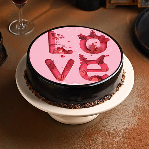 Love Decorated Cake