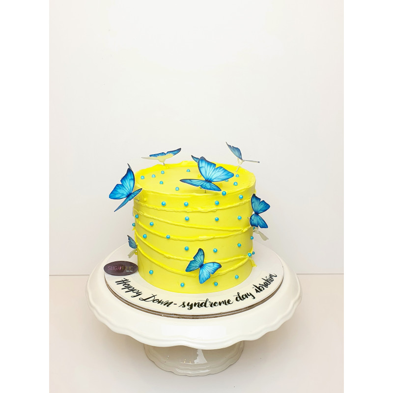 Yellow Decorated Cake