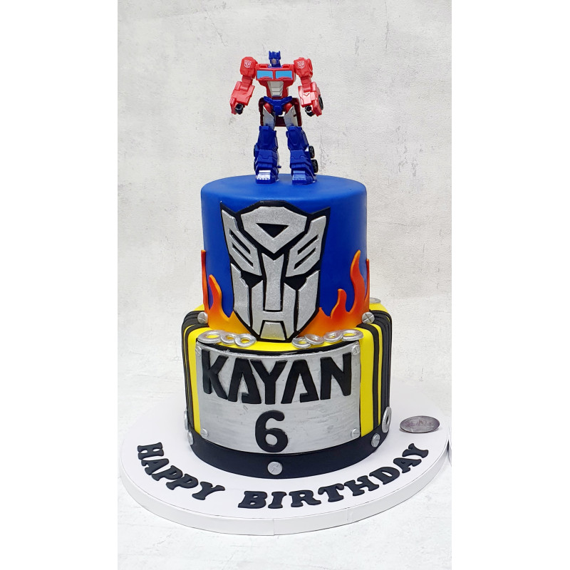 Transformers decorated cake