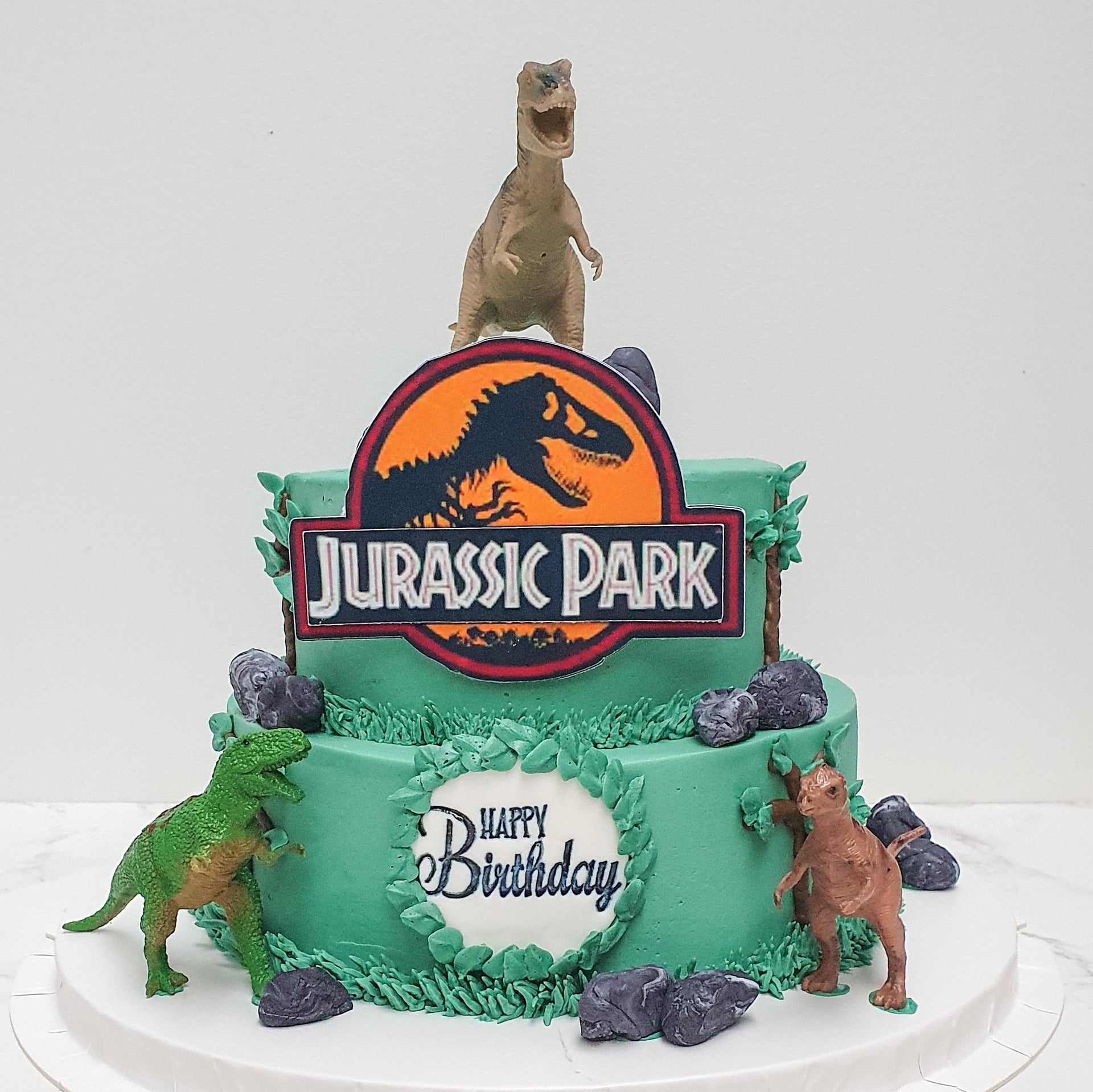 Jurassic Park Decorated Cake