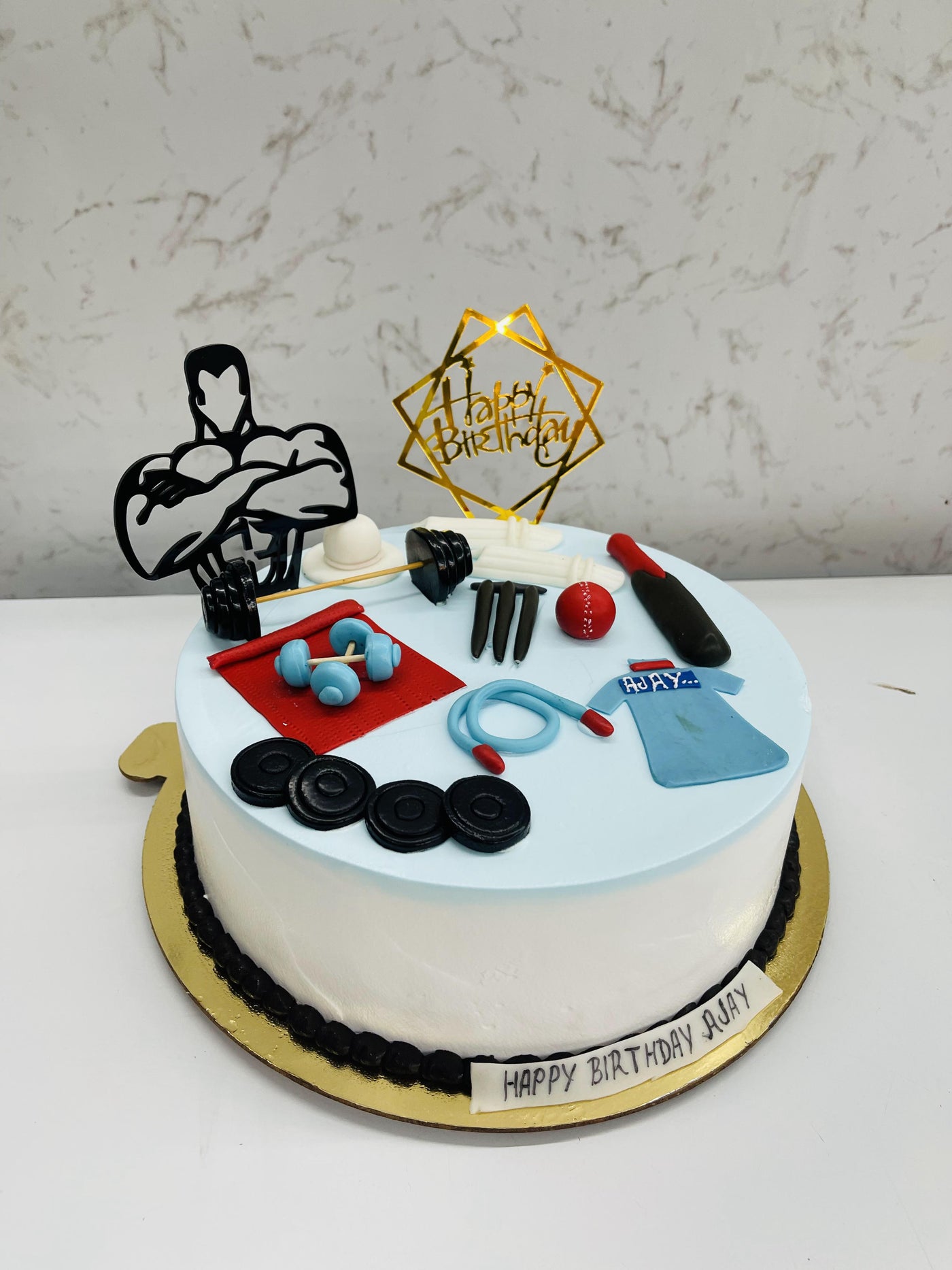 Bodybuilding Decorated Cake