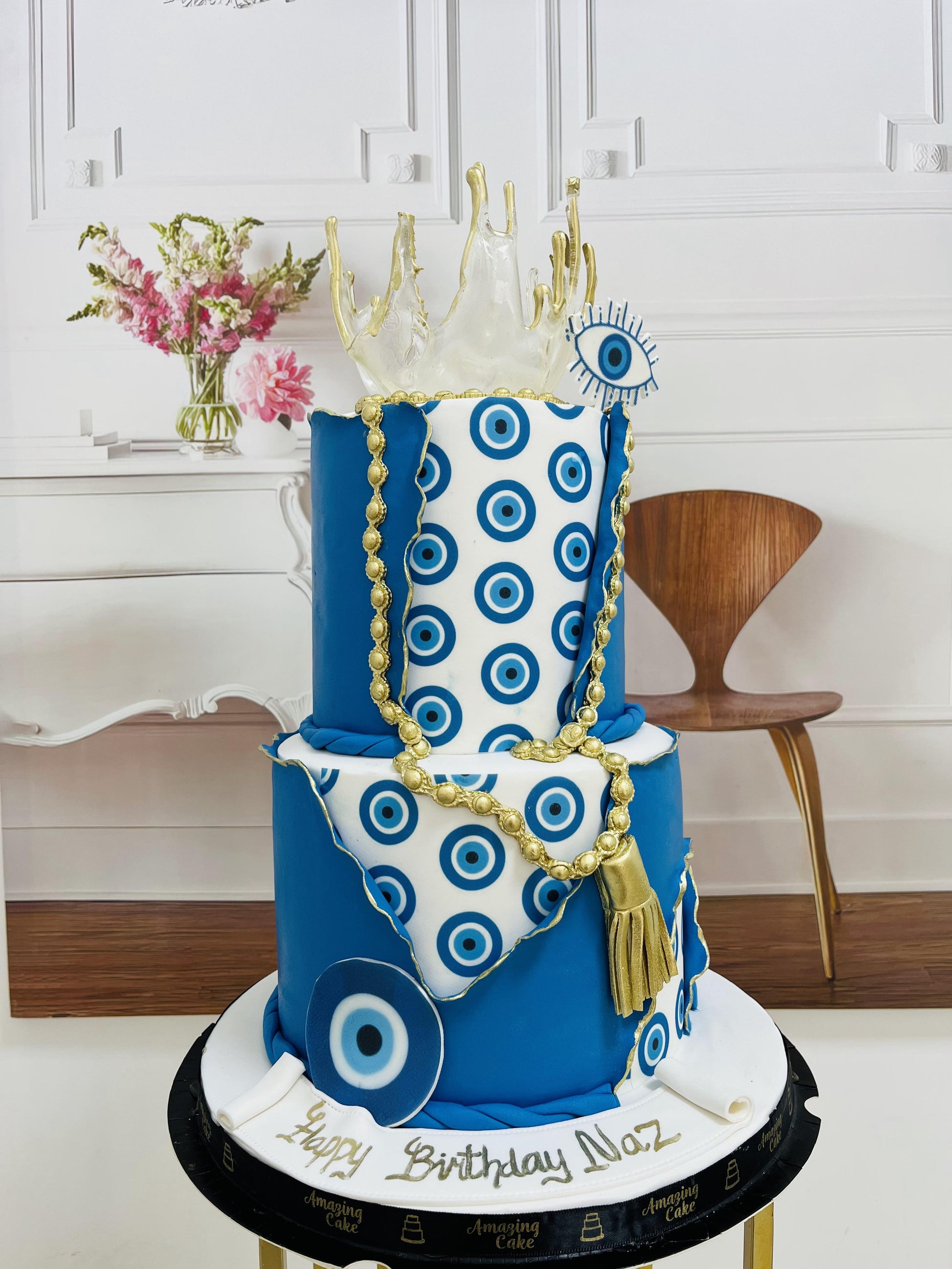 Greek Eye Decorated Cake