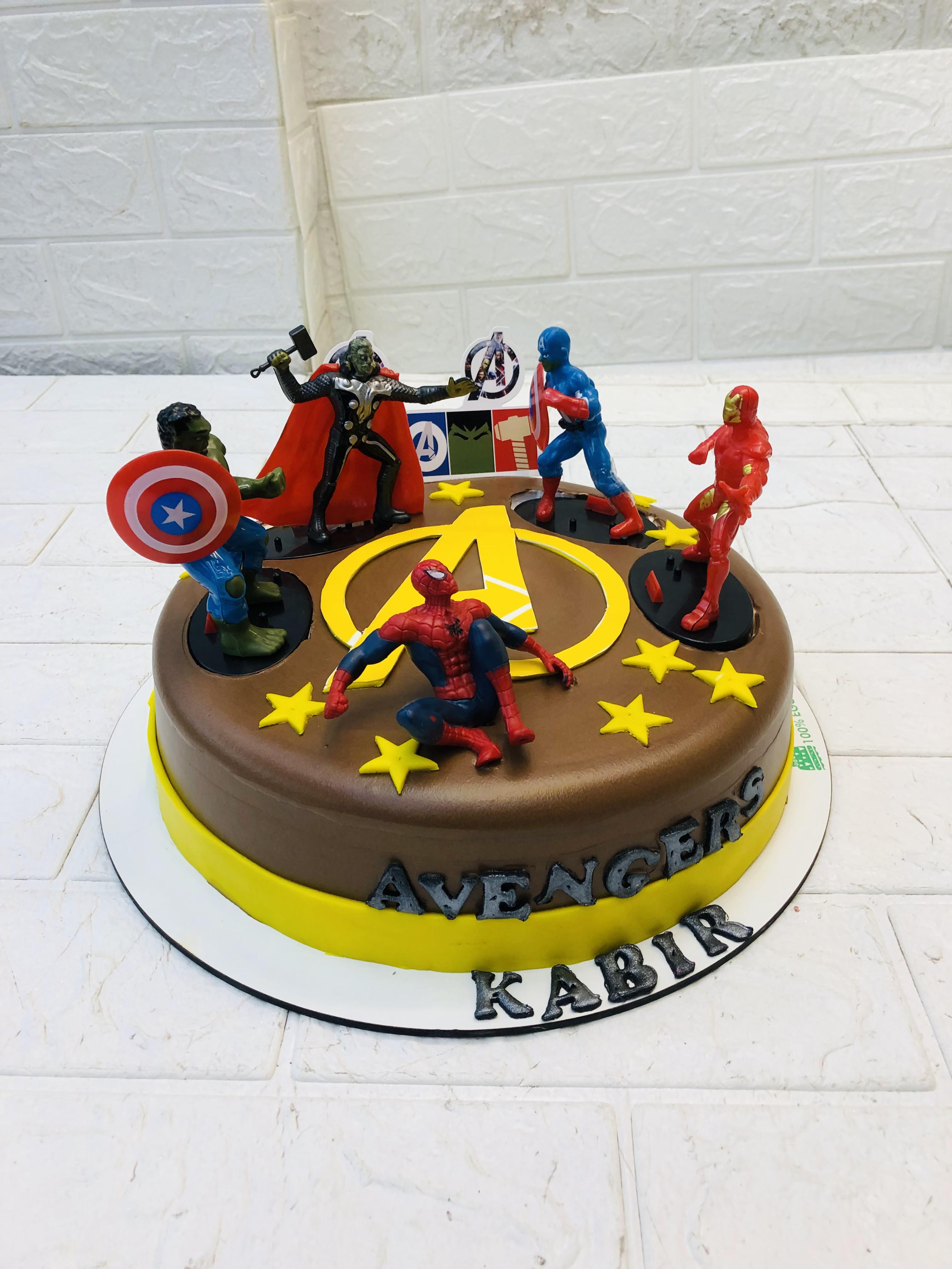 Avengers decorated cake