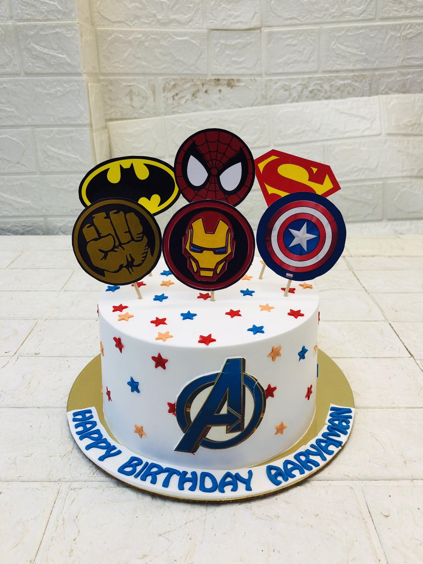 Marvel decorated cake