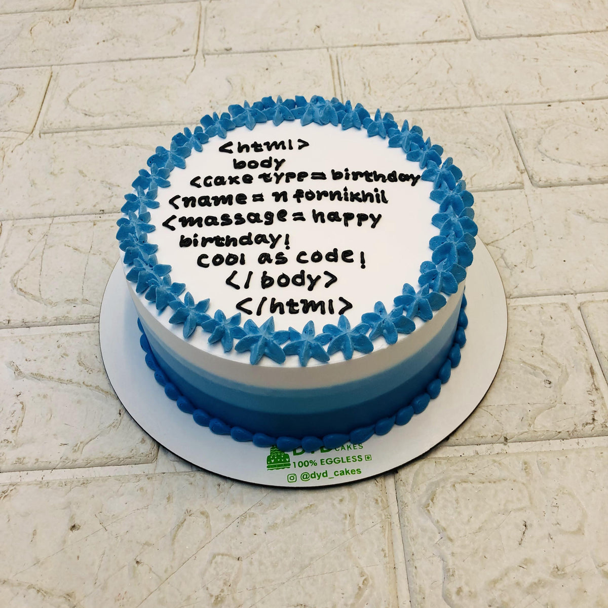 Password Decorated Cake