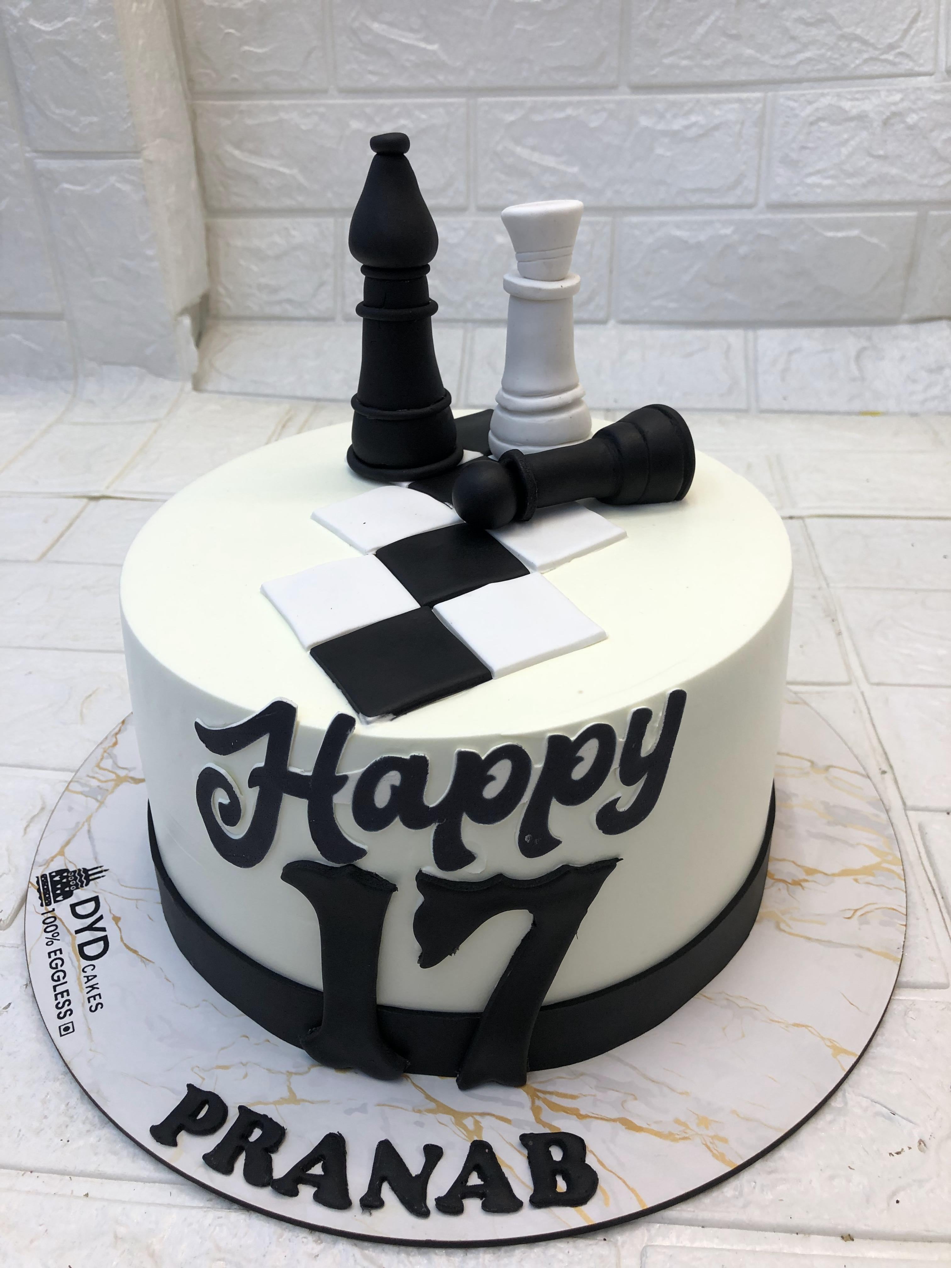 Chess Game Decorated Cake