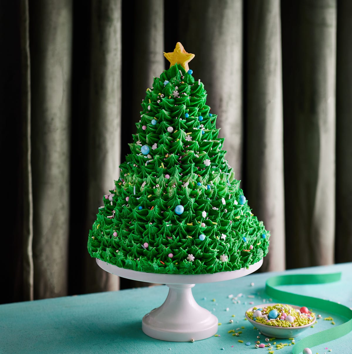 Christmas Tree Decorated Cake