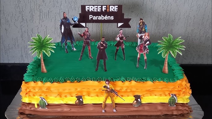 Bolo Decorado Free Fire