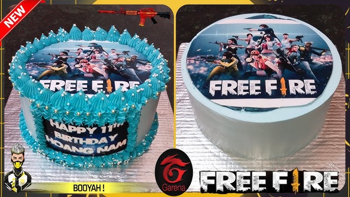 Free Fire Decorated Cake