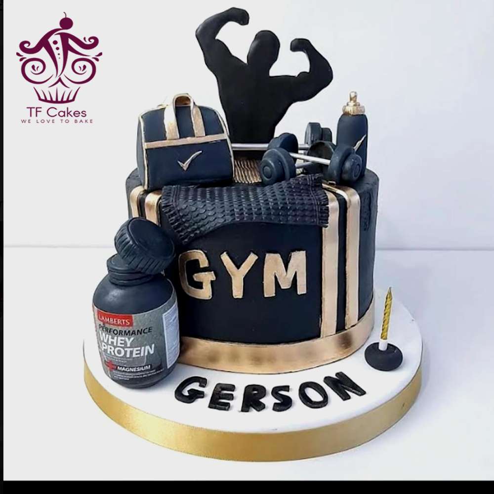 Bodybuilding Decorated Cake