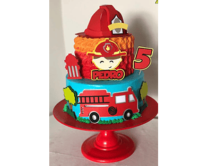 Civil Firefighter Decorated Cake