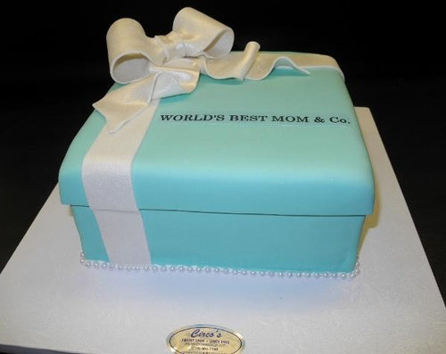 Tiffany Blue Decorated Cake