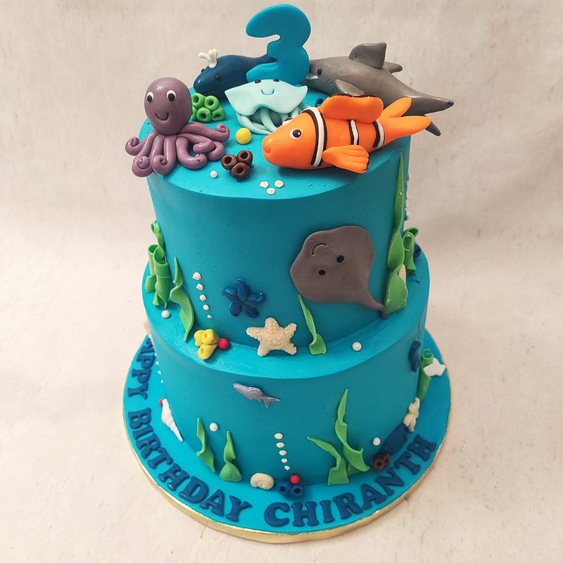 Ocean Decorated Cake