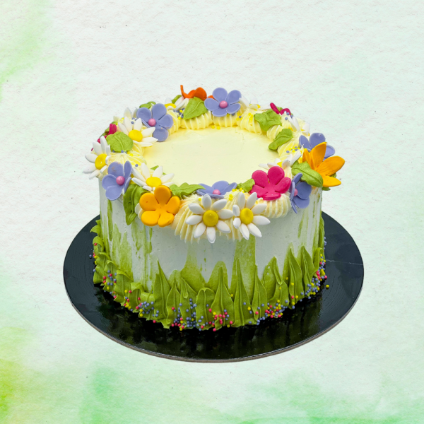 spring decorated cake