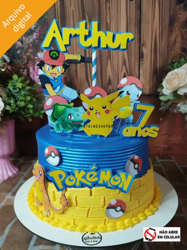 Bolo Decorado Pokemon