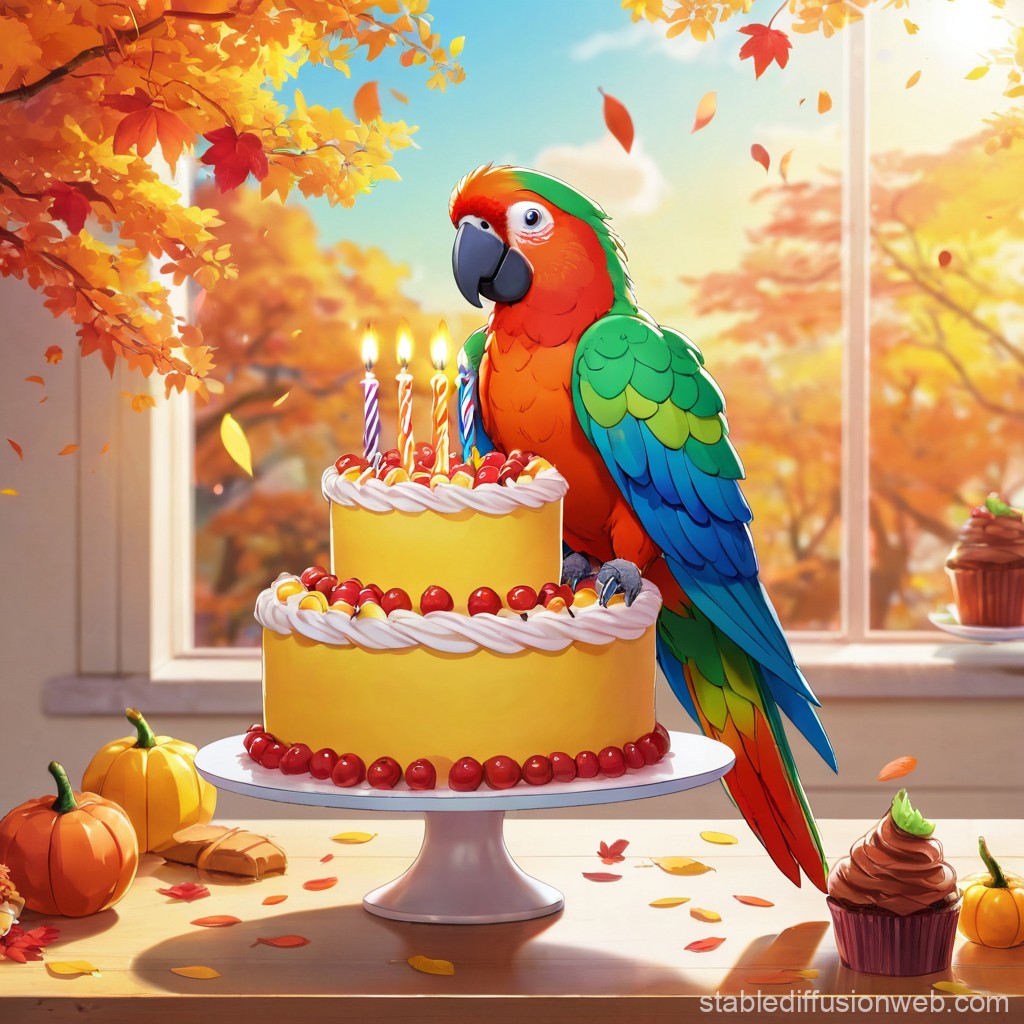 Parrot Decorated Cake