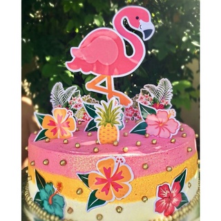 Bolo Decorado Flamingo