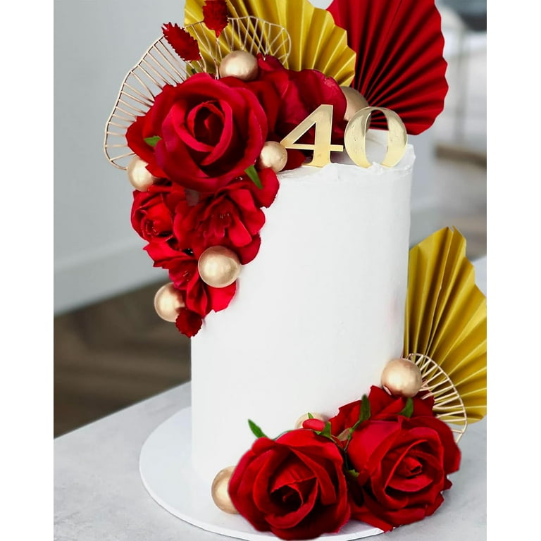 Decorated Red Roses Cake