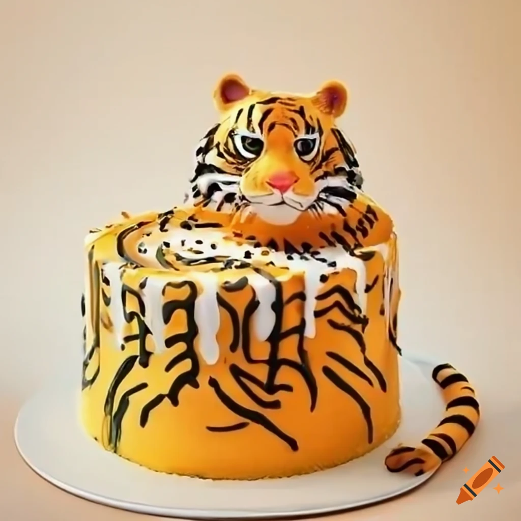 Tiger Decorated Cake