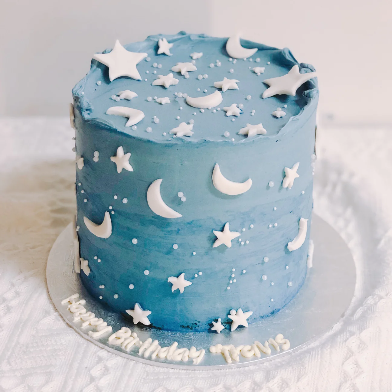 Cake Decorated Sky The Starry Night