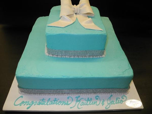 Tiffany Blue Decorated Cake