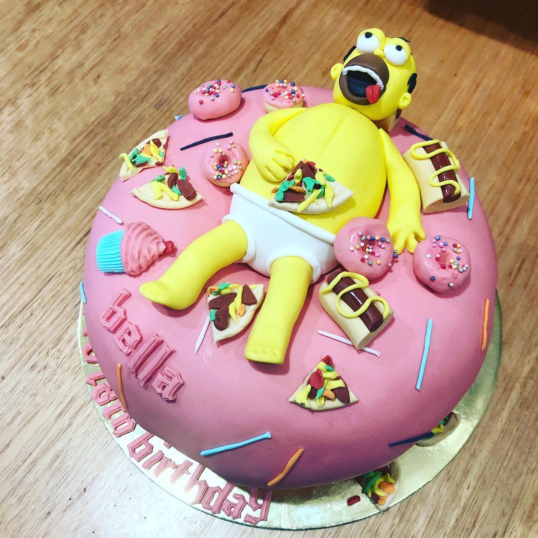 Simpson decorated cake