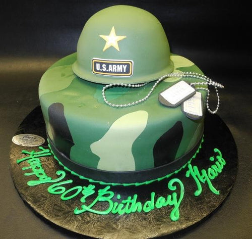 Military decorated cake