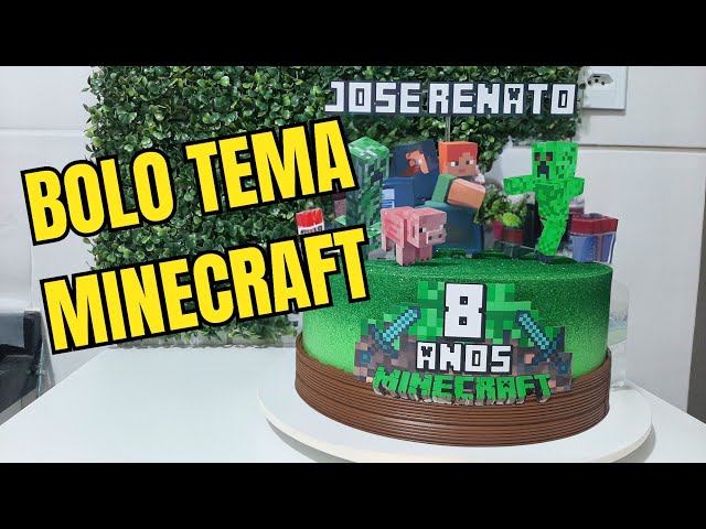 Bolo Decorado Minecraft