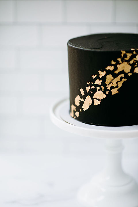 Black Decorated Cake