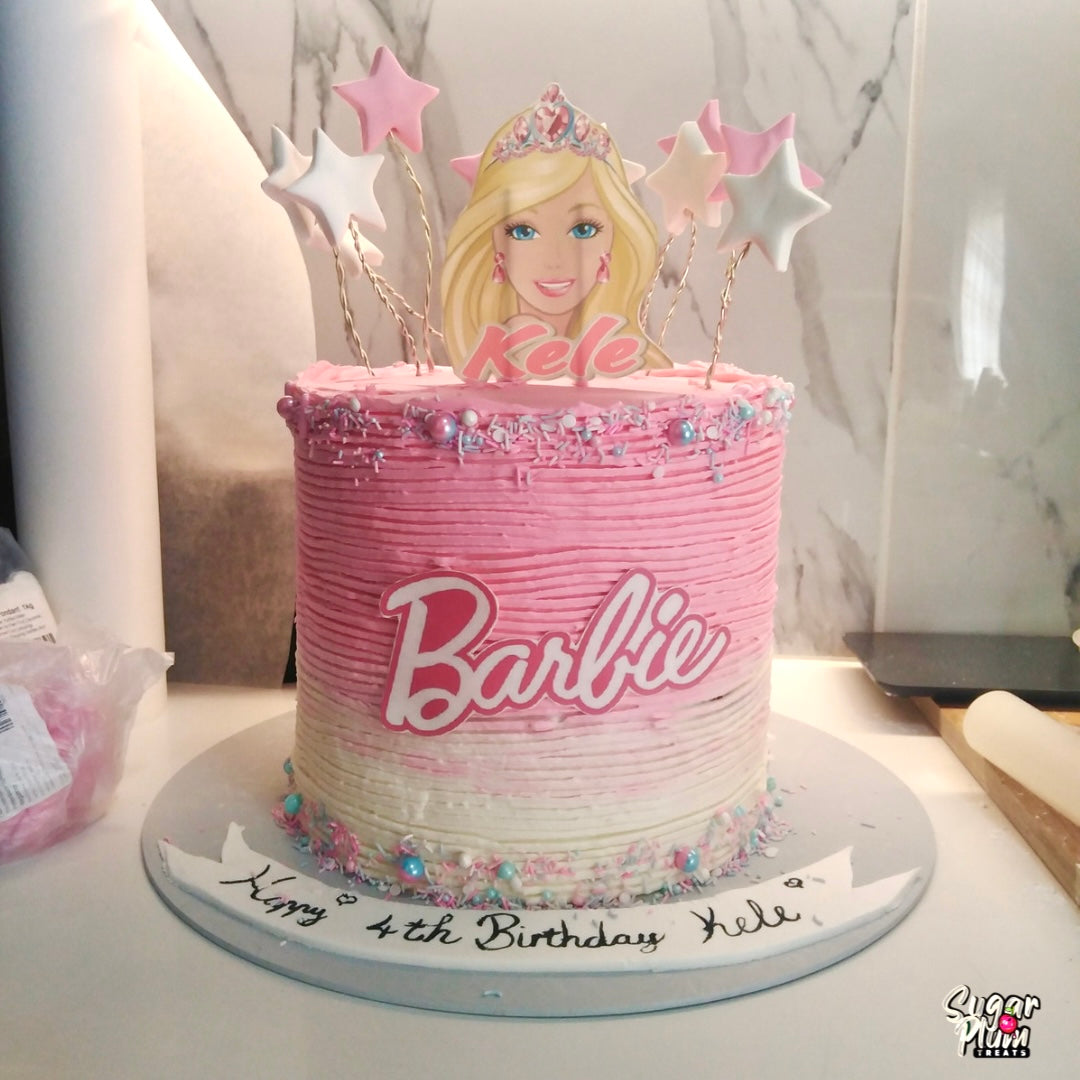 Barbie decorated cake