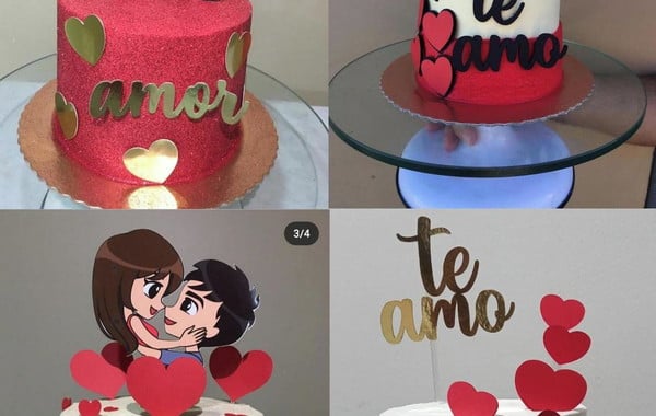 Bolo Decorado Romantico