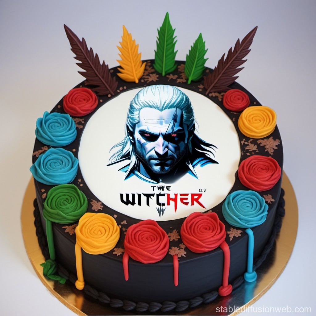 The Witcher Decorated Cake