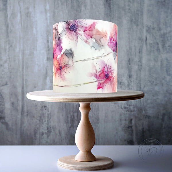 Watercolor Decorated Cake