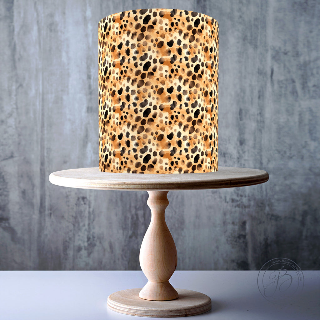 Leopard Print Decorated Cake