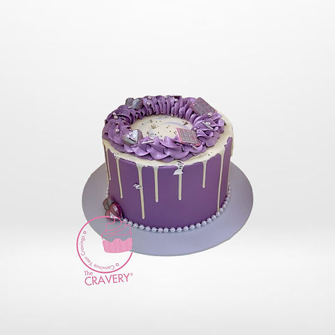 Lilac Decorated Cake