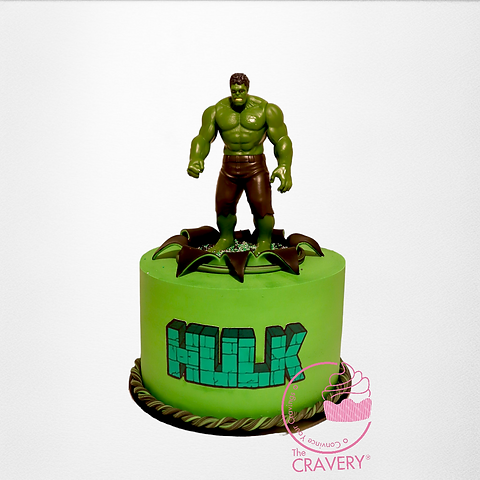 Hulk decorated cake