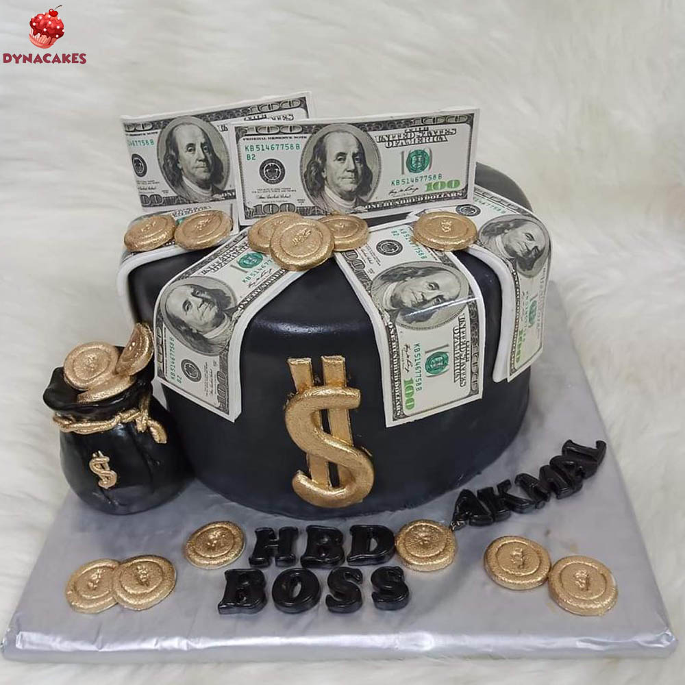 Dollar Decorated Cake