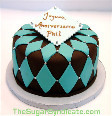 Harlequin Decorated Cake