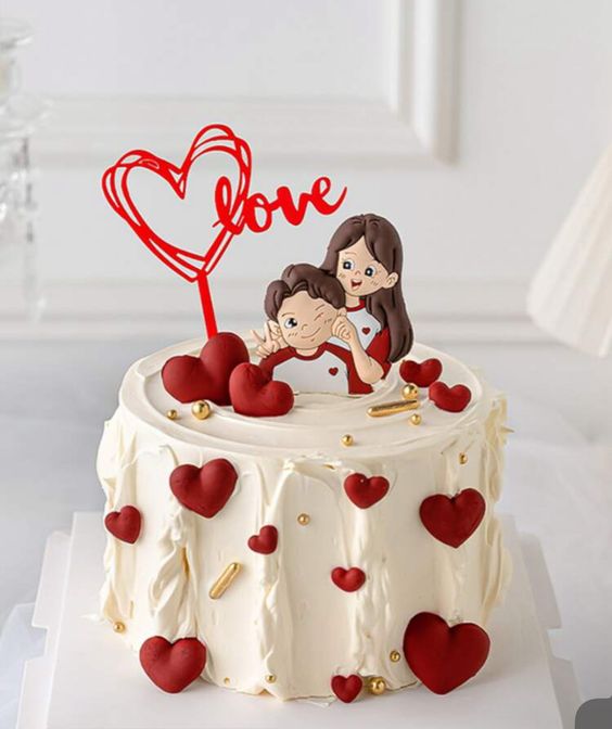 Love Decorated Cake