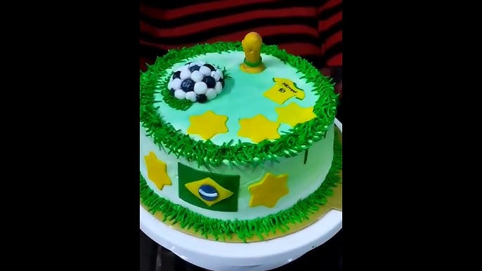 Brazil Flag Decorated Cake