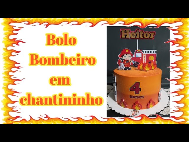 Bolo Decorado Bombeiro Civil