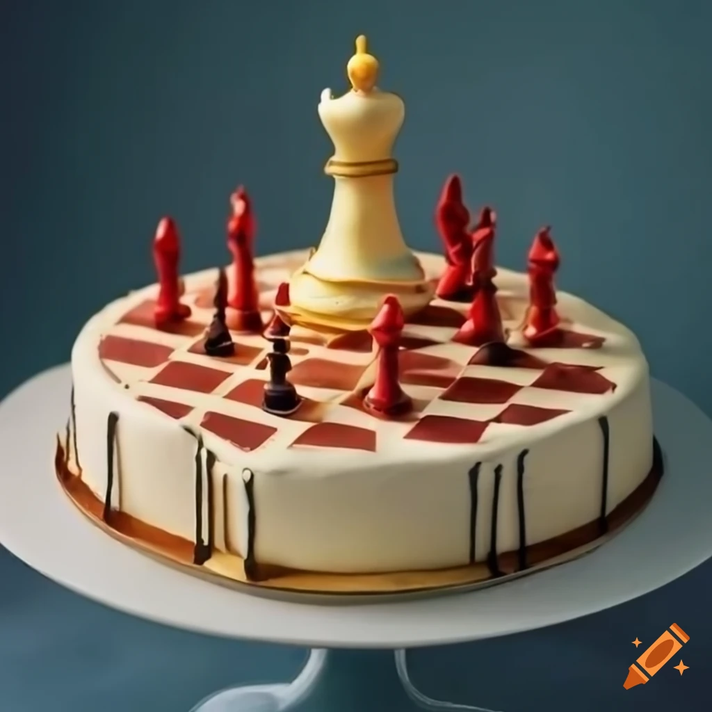 Chess Game Decorated Cake