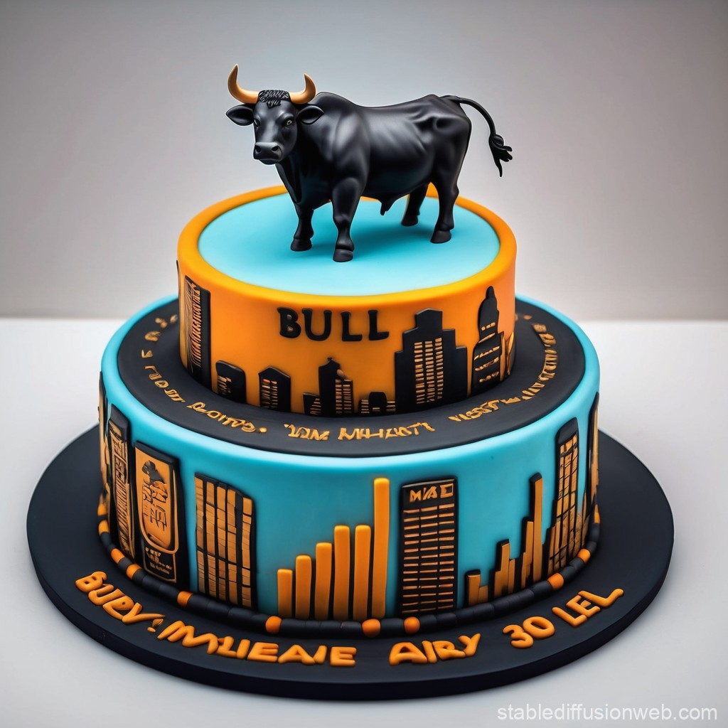 Stock Exchange Decorated Cake